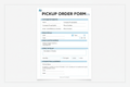 pick up form