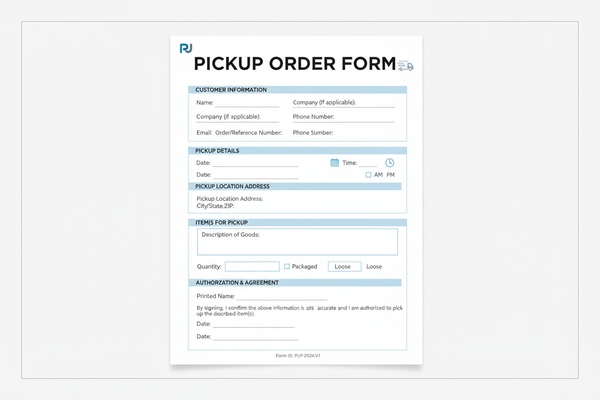 pick up form